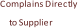 Complains Directly  to Supplier